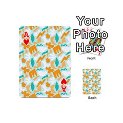 Ace Design Pattern Seamless Tropical Playing Cards 54 Designs (Mini) from ArtsNow.com Front - HeartA