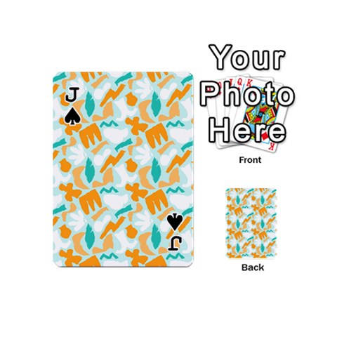 Jack Design Pattern Seamless Tropical Playing Cards 54 Designs (Mini) from ArtsNow.com Front - SpadeJ