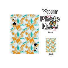 Jack Design Pattern Seamless Tropical Playing Cards 54 Designs (Mini) from ArtsNow.com Front - SpadeJ