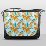 Design Pattern Seamless Tropical Messenger Bag