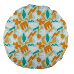 Design Pattern Seamless Tropical Large 18  Premium Round Cushions
