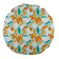 Design Pattern Seamless Tropical Large 18  Premium Round Cushions from ArtsNow.com Back