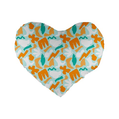 Design Pattern Seamless Tropical Standard 16  Premium Heart Shape Cushions from ArtsNow.com Front