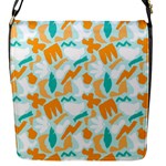 Design Pattern Seamless Tropical Flap Closure Messenger Bag (S)