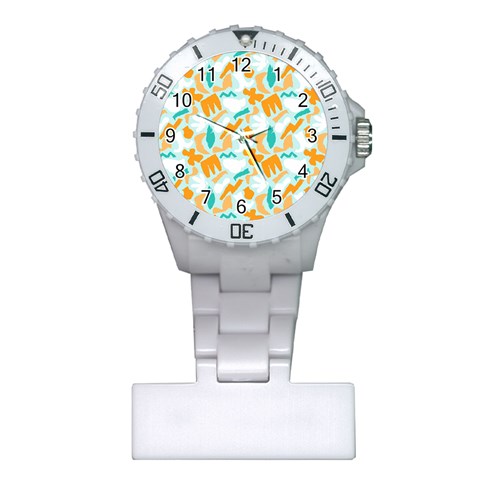 Design Pattern Seamless Tropical Plastic Nurses Watch from ArtsNow.com Front