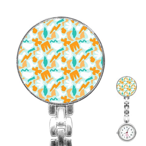 Design Pattern Seamless Tropical Stainless Steel Nurses Watch from ArtsNow.com Front