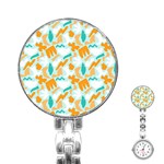 Design Pattern Seamless Tropical Stainless Steel Nurses Watch