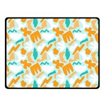 Design Pattern Seamless Tropical 50  x 40  Two Sides Fleece Blanket (Small)