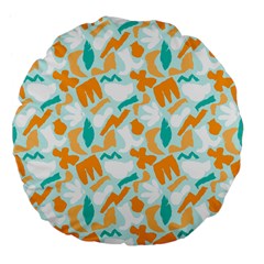 Design Pattern Seamless Tropical Large 18  Premium Flano Round Cushions from ArtsNow.com Back