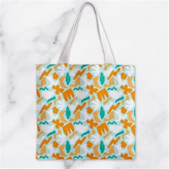 Design Pattern Seamless Tropical Zipper Grocery Tote Bag from ArtsNow.com Back