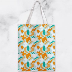 Design Pattern Seamless Tropical Zipper Classic Tote Bag from ArtsNow.com Back
