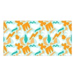 Design Pattern Seamless Tropical Satin Shawl 45  x 80 