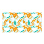 Design Pattern Seamless Tropical Satin Wrap 35  x 70 