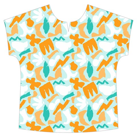 Design Pattern Seamless Tropical Short Sleeve Long Pants Satin Pajamas Set from ArtsNow.com Front