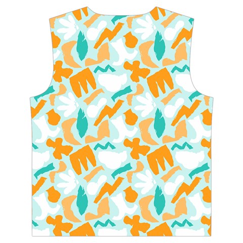 Design Pattern Seamless Tropical Kid s Button Up Puffer Vest from ArtsNow.com Back