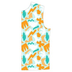 Design Pattern Seamless Tropical Men s High Neck Button Up Puffer Vest from ArtsNow.com Front Left