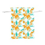 Design Pattern Seamless Tropical Lightweight Drawstring Pouch (L)