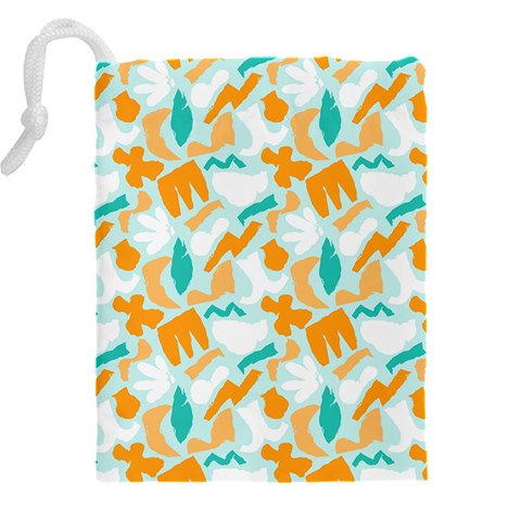 Design Pattern Seamless Tropical Drawstring Pouch (4XL) from ArtsNow.com Back