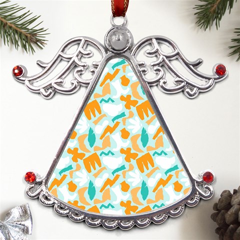 Design Pattern Seamless Tropical Metal Angel with Crystal Ornament from ArtsNow.com Front