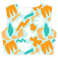 Design Pattern Seamless Tropical Trumpet Sleeve Cropped Top from ArtsNow.com Back