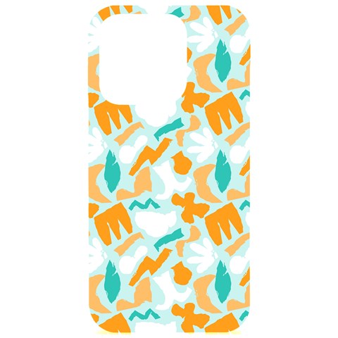 Design Pattern Seamless Tropical iPhone 15 Pro Black UV Print PC Hardshell Case from ArtsNow.com Front