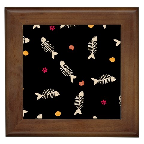 Pattern Design Seamless Fishbone Framed Tile from ArtsNow.com Front