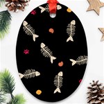Pattern Design Seamless Fishbone Ornament (Oval)