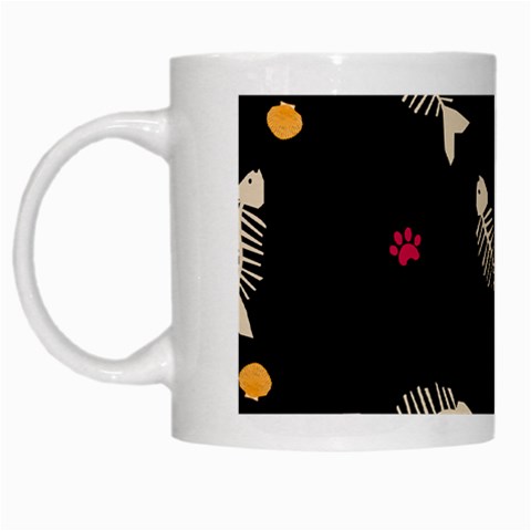 Pattern Design Seamless Fishbone White Mug from ArtsNow.com Left