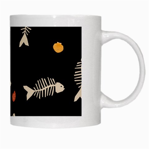 Pattern Design Seamless Fishbone White Mug from ArtsNow.com Right