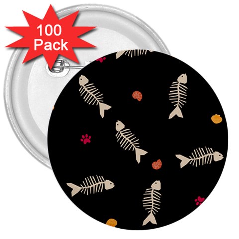 Pattern Design Seamless Fishbone 3  Buttons (100 pack)  from ArtsNow.com Front