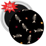 Pattern Design Seamless Fishbone 3  Magnets (100 pack)