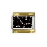 Pattern Design Seamless Fishbone Gold Trim Italian Charm (9mm)