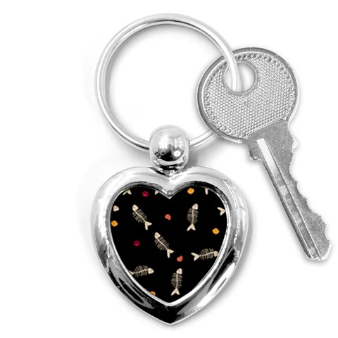 Pattern Design Seamless Fishbone Key Chain (Heart) from ArtsNow.com Front