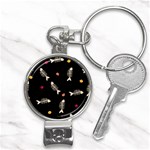 Pattern Design Seamless Fishbone Nail Clippers Key Chain