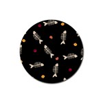 Pattern Design Seamless Fishbone Rubber Round Coaster (4 pack)