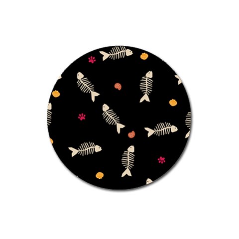 Pattern Design Seamless Fishbone Magnet 3  (Round) from ArtsNow.com Front