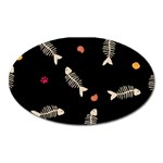 Pattern Design Seamless Fishbone Oval Magnet
