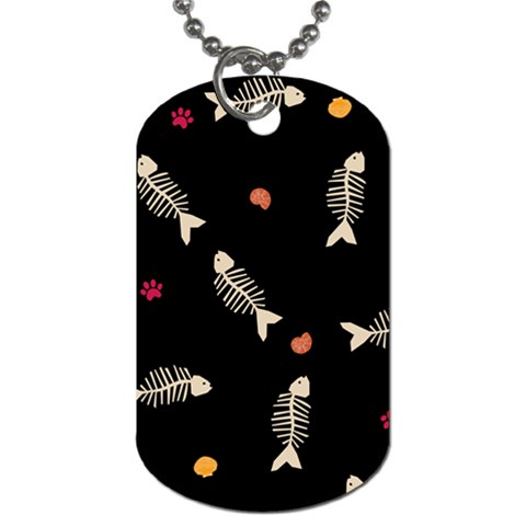 Pattern Design Seamless Fishbone Dog Tag (One Side) from ArtsNow.com Front