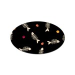Pattern Design Seamless Fishbone Sticker Oval (10 pack)
