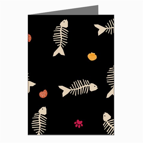 Pattern Design Seamless Fishbone Greeting Cards (Pkg of 8) from ArtsNow.com Left