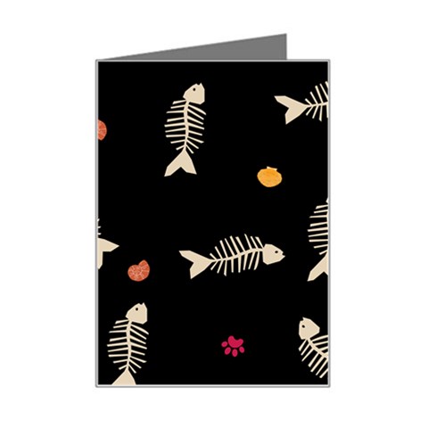 Pattern Design Seamless Fishbone Mini Greeting Card from ArtsNow.com Left