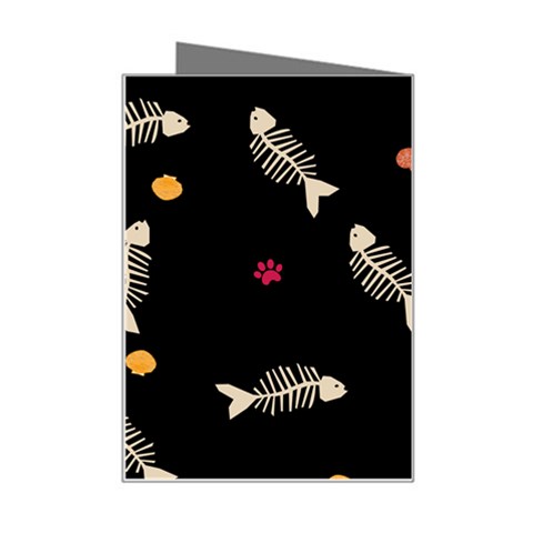 Pattern Design Seamless Fishbone Mini Greeting Card from ArtsNow.com Right