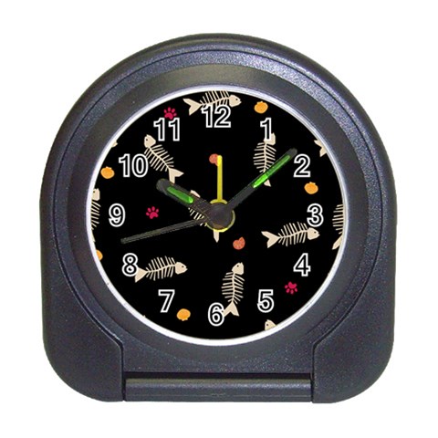 Pattern Design Seamless Fishbone Travel Alarm Clock from ArtsNow.com Front