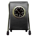 Pattern Design Seamless Fishbone Pen Holder Desk Clock