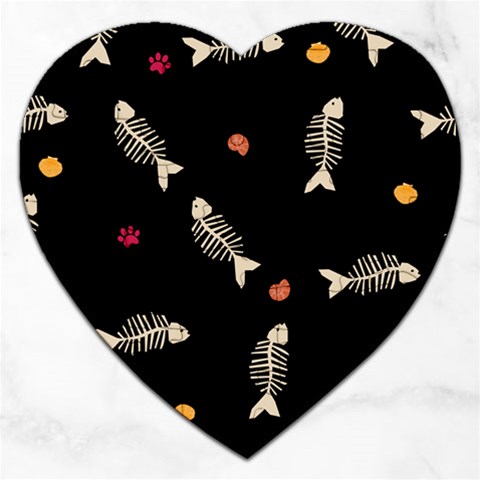 Pattern Design Seamless Fishbone Jigsaw Puzzle (Heart) from ArtsNow.com Front