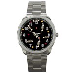 Pattern Design Seamless Fishbone Sport Metal Watch