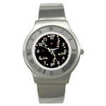 Pattern Design Seamless Fishbone Stainless Steel Watch