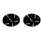 Pattern Design Seamless Fishbone Cufflinks (Oval)