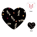 Pattern Design Seamless Fishbone Playing Cards Single Design (Heart)