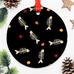 Pattern Design Seamless Fishbone Round Ornament (Two Sides)
